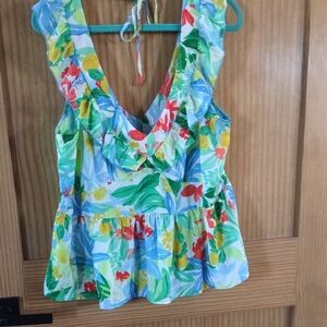 Floral Multicolor Women's Tank Top